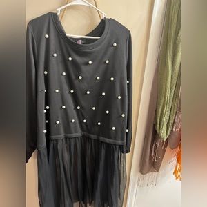 Eloquii Black Tule Sweater